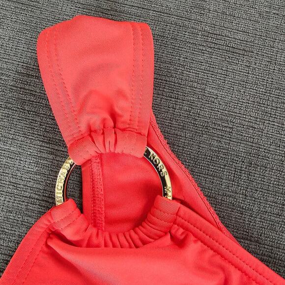 MICHAEL Michael Kors Women's Sea Coral One-Shoulder One Piece Swimsuit Size 8 - Picture 9 of 13